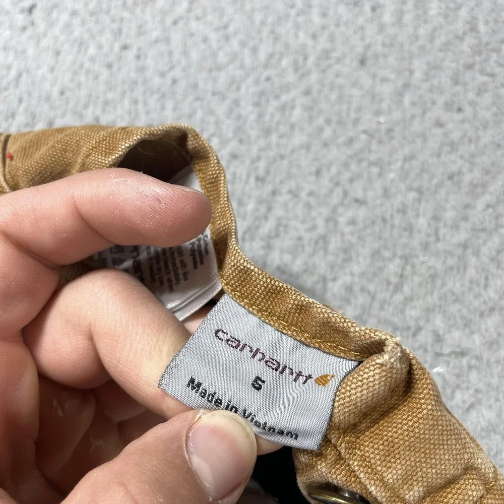 Carhartt Snow Bib Overalls Kids Size 5 Brown Canvas Insulated Workwear Ski